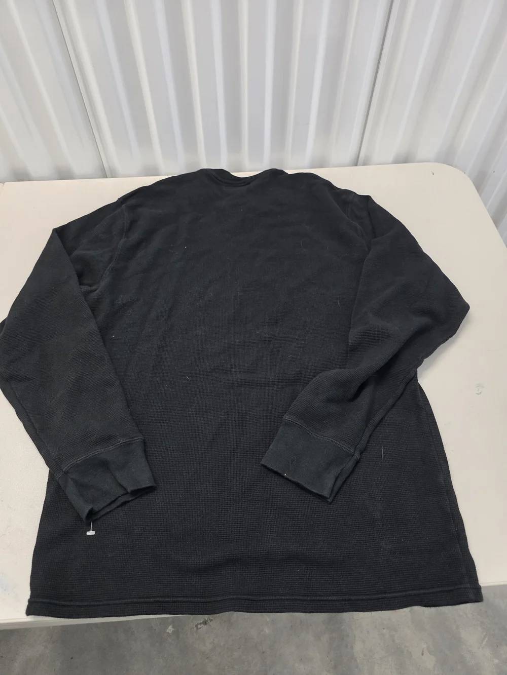 Polo Ralph Lauren Shirt Mens XL Black Waffle Knit Thermal Long Sleeve Logo Tee